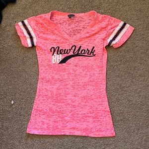 pink new york shirt